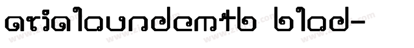 arialoundemtb blod字体转换